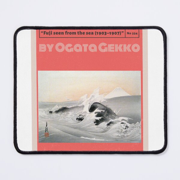 Item preview, Fuji seen from the sea (1903 - 1907) by Ogata Gekko - comic style - coral designed and sold by Mechanical-Artt.
