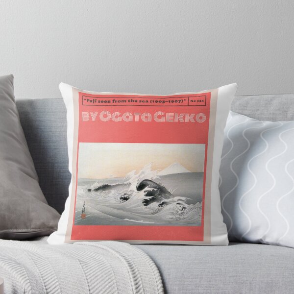 Item preview, Fuji seen from the sea (1903 - 1907) by Ogata Gekko - comic style - coral designed and sold by Mechanical-Artt.
