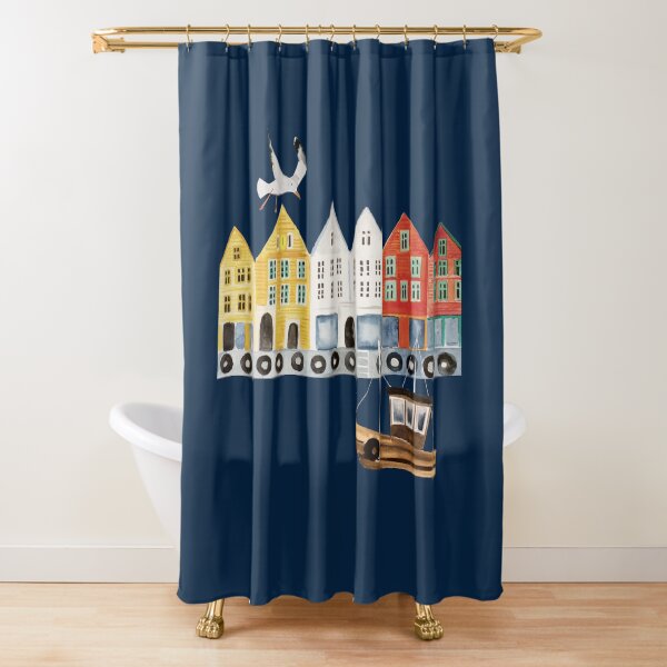 Item preview, Bergen Norway watercolor designed and sold by No-Love.
