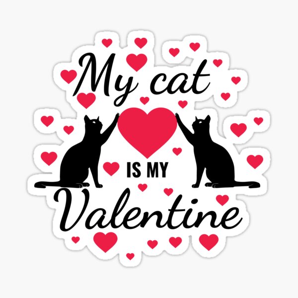 my cat in love Sticker
