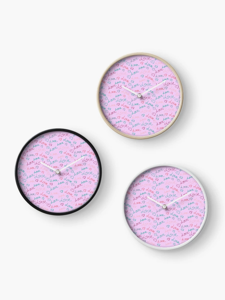 Thumbnail 3 of 4, Clock, Love <3 designed and sold by RojasDesign.