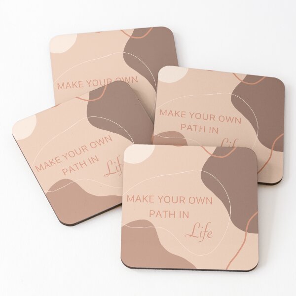 Item preview, Notebook Make Your Own Path in Life - Nude Beige Aesthetic  designed and sold by Jujudoodles25.