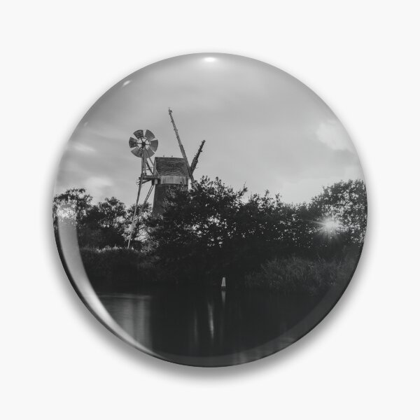 Item preview, Turf Fen windpump in monochrome designed and sold by cdkphotos.