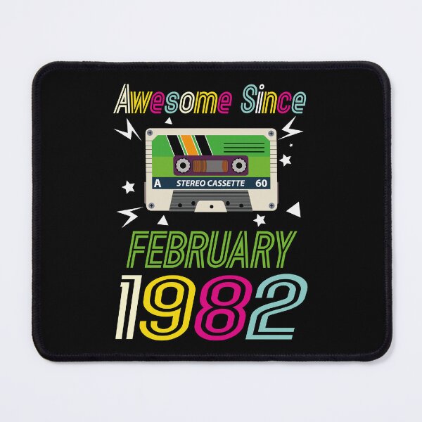 Item preview, Funny Birthday Quote, Awesome Since February 1982, Retro Birthday designed and sold by Estrytee.