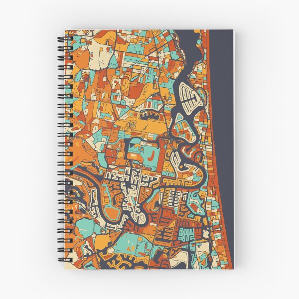 Item preview, Gold Coast Map - Mosaic - Retro Colors designed and sold by HomeCities.