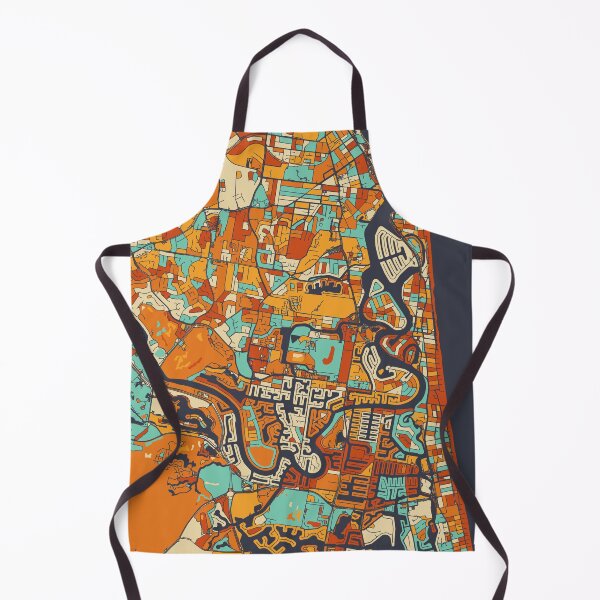 Item preview, Gold Coast Map - Mosaic - Retro Colors designed and sold by HomeCities.