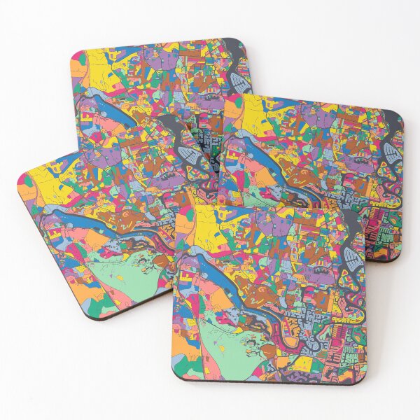 Item preview, Gold Coast Map - Mosaic - 2021 Colors designed and sold by HomeCities.