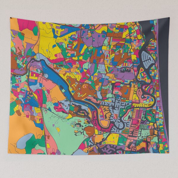 Item preview, Gold Coast Map - Mosaic - 2021 Colors designed and sold by HomeCities.