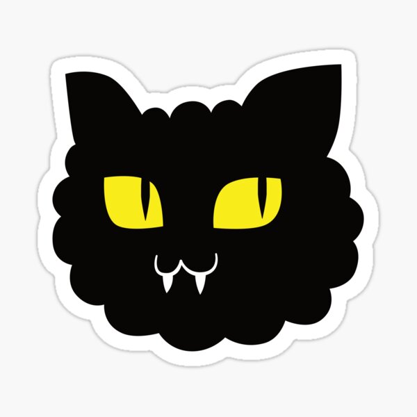 Black Cat with Yellow Eyes Sticker – Reverie Goods & Gifts