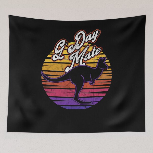Item preview, Australia G'Day Mate Funny Kangaroo Australian Symbol designed and sold by Dressed For  Duty.