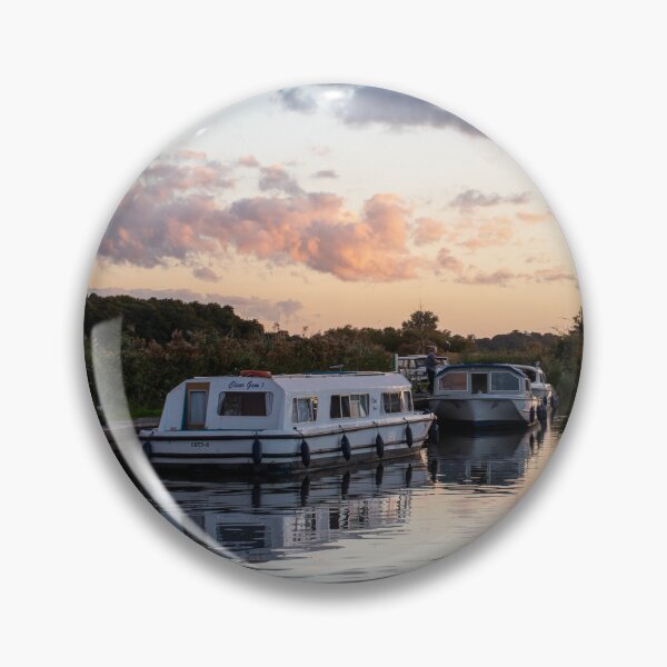 Item preview, Sunset over boats on the Norfolk Broads designed and sold by cdkphotos.