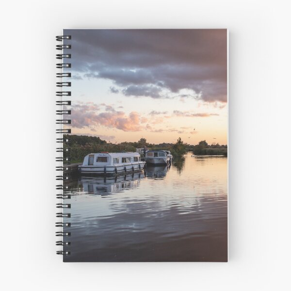 Item preview, Sunset over boats on the Norfolk Broads designed and sold by cdkphotos.