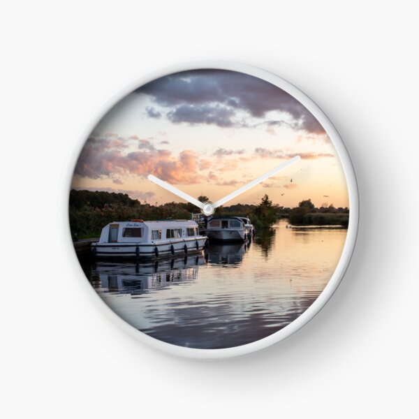 Item preview, Sunset over boats on the Norfolk Broads designed and sold by cdkphotos.