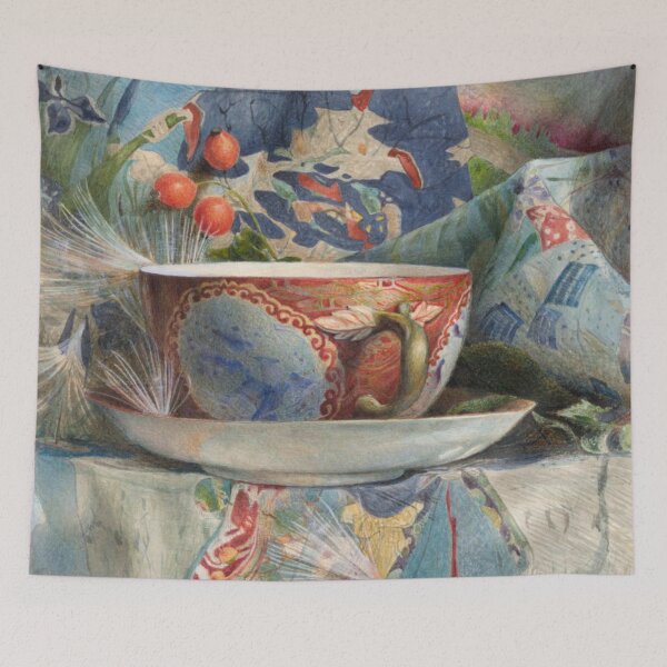 Item preview, Still Life with Tea Cup by Samuel Colman designed and sold by fowons.