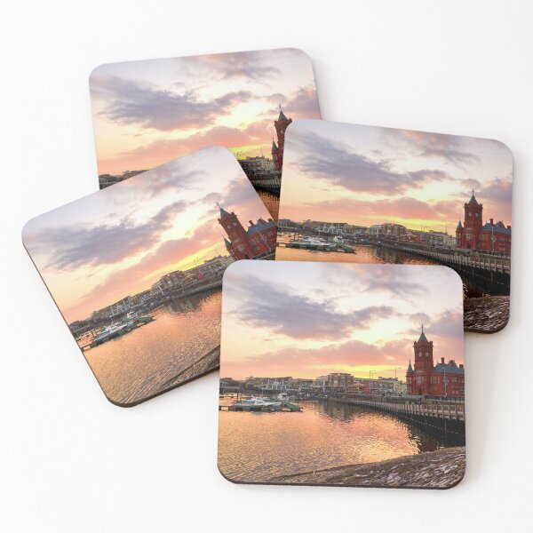 Item preview, Sunset over Cardiff Bay and the Pierhead Building designed and sold by VnGphoto.