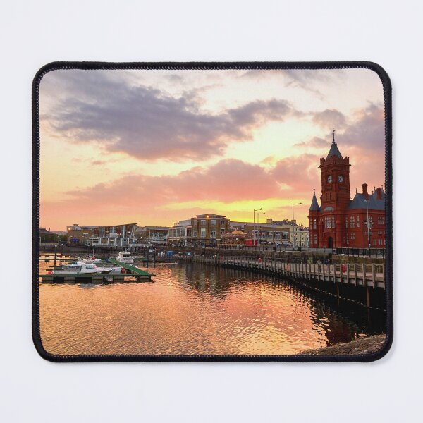 Item preview, Sunset over Cardiff Bay and the Pierhead Building designed and sold by VnGphoto.