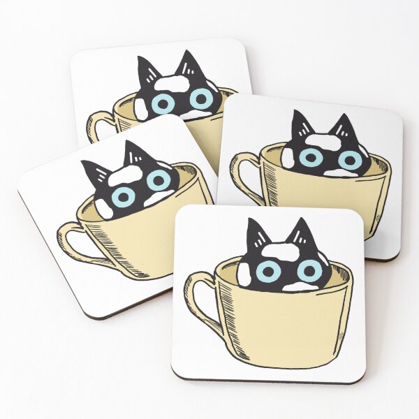 Item preview, Catppuccino (bw/blue) designed and sold by ObiWanKenxbi.