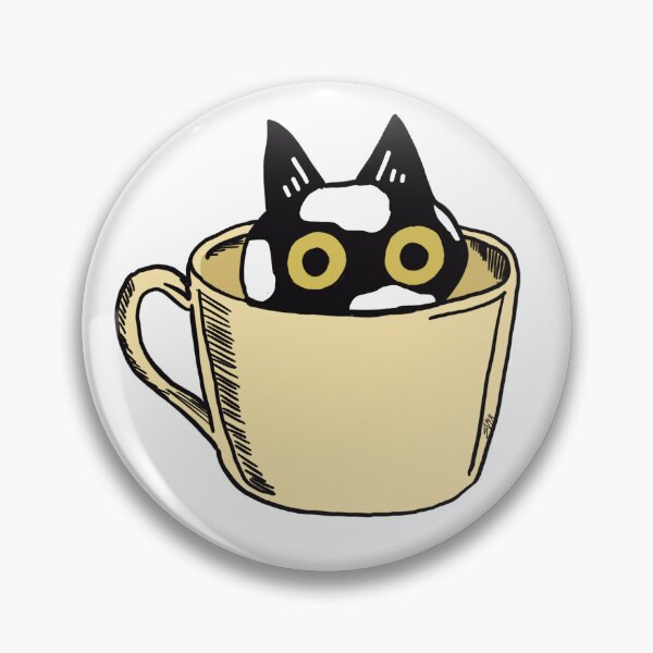 Item preview, Catppuccino (bw/yellow) designed and sold by ObiWanKenxbi.