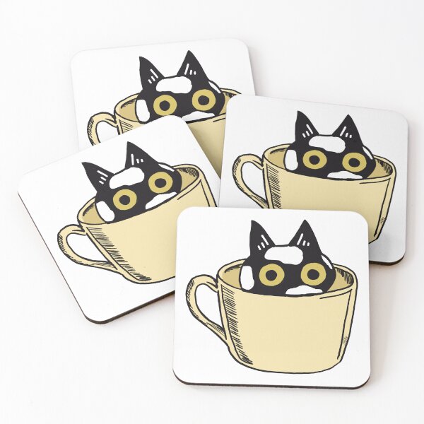 Item preview, Catppuccino (bw/yellow) designed and sold by ObiWanKenxbi.