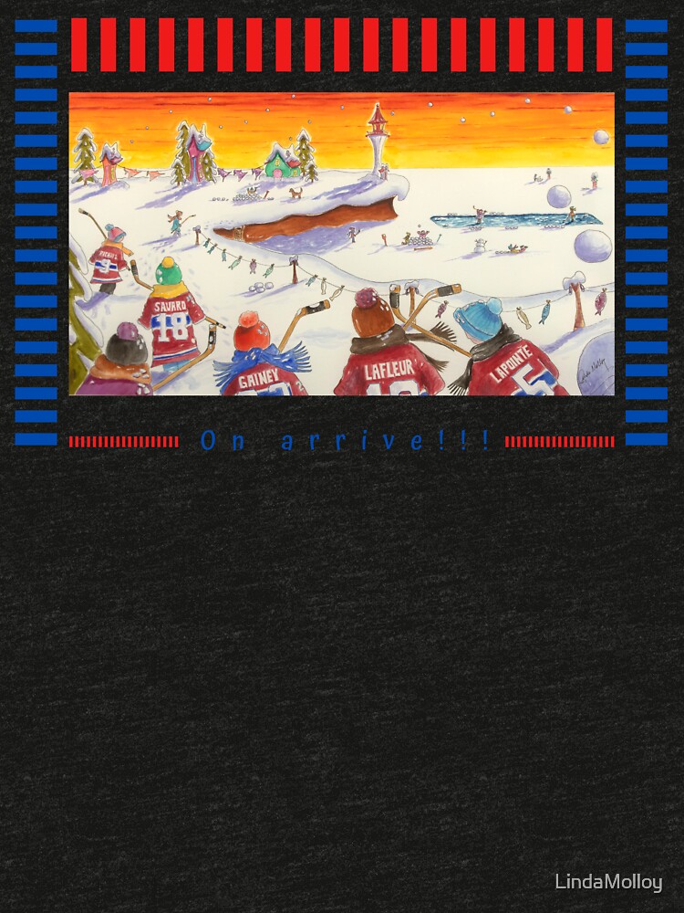 Aperçu 7 sur 7. T-shirt chiné avec l'œuvre Linda Molloy "On arrive!" créée et vendue par LindaMolloy.