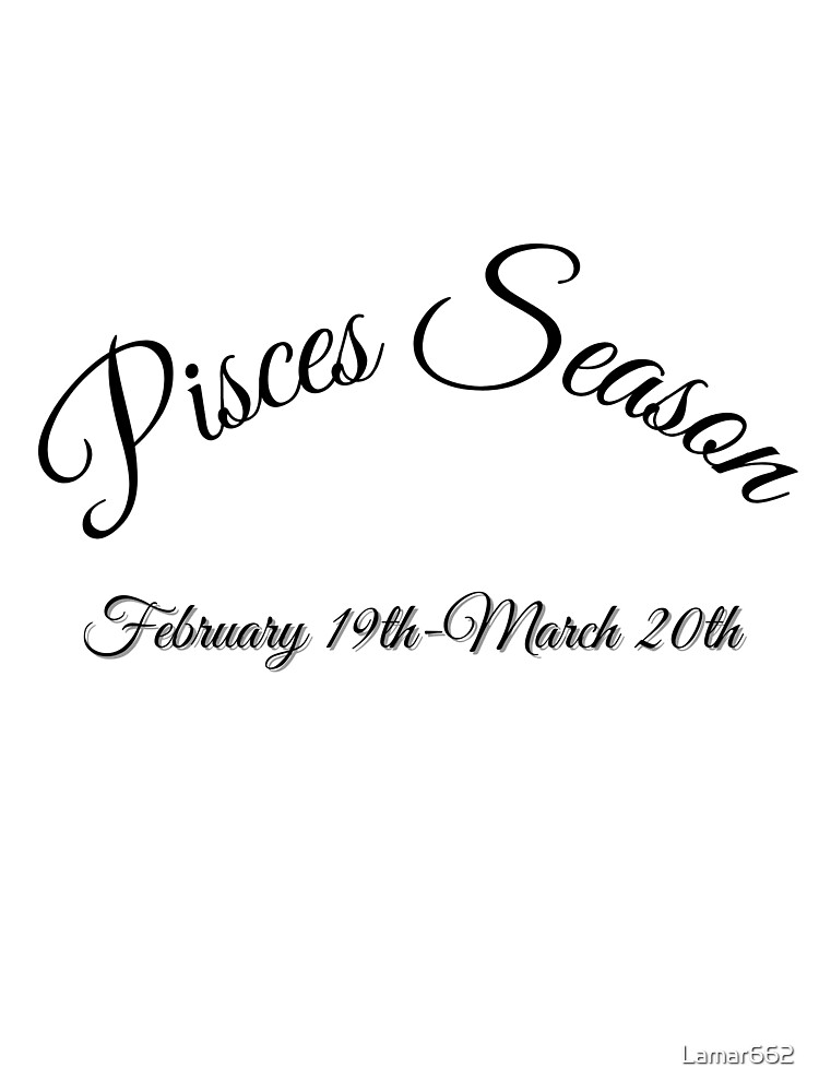 "Pisces Season Dates" Sticker for Sale by Lamar662 Redbubble