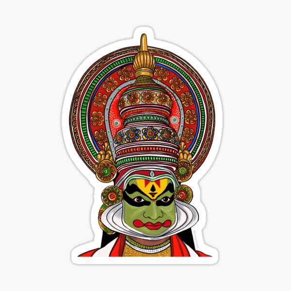 Kathakali Mask By WeirdVanity Sticker