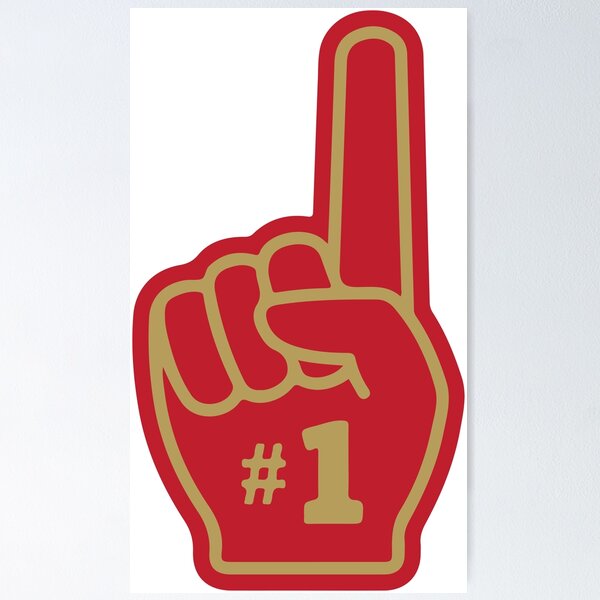 number one foam hand - Fan - Sticker