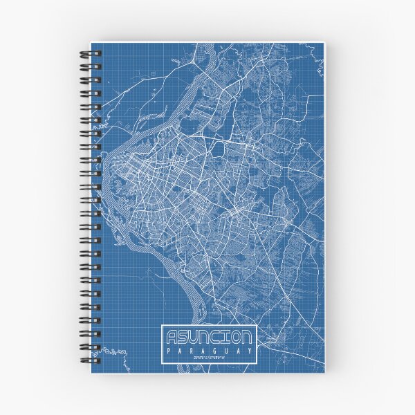 Item preview, Asuncion City map of Paraguay - Blueprint designed and sold by deMAP.