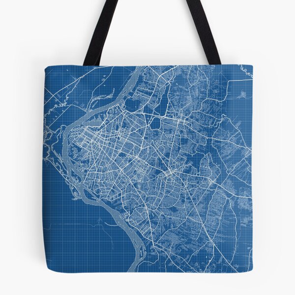 Item preview, Asuncion City map of Paraguay - Blueprint designed and sold by deMAP.
