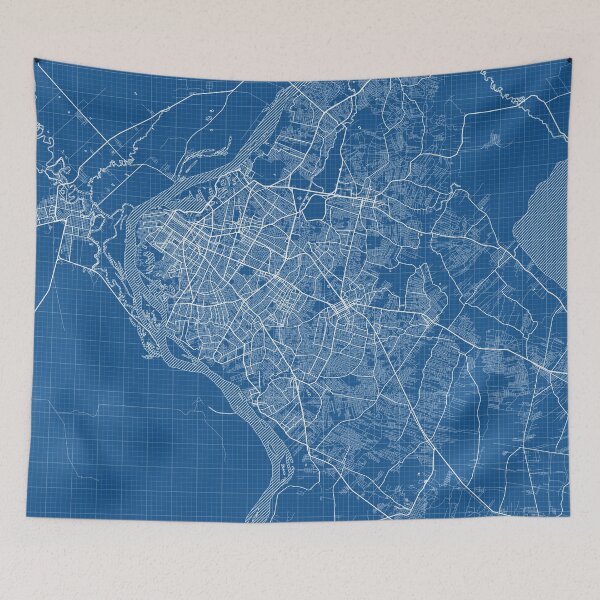 Item preview, Asuncion City map of Paraguay - Blueprint designed and sold by deMAP.