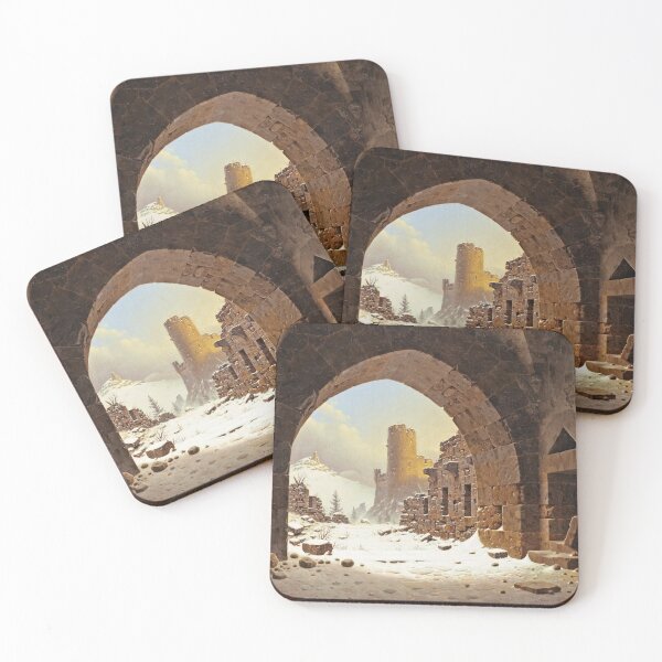 Item preview, Ruins of a Cloister in the Snow (1857) - Carl Georg Adolph Hasenpflug designed and sold by SALON DES ARTS.