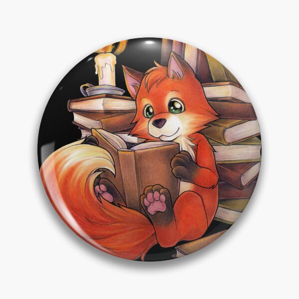 Item preview, Cute reading fox gift idea bookworm designed and sold by ZadzeneaArt.