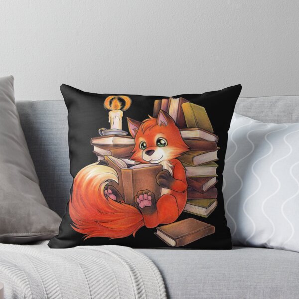 Item preview, Cute reading fox gift idea bookworm designed and sold by ZadzeneaArt.