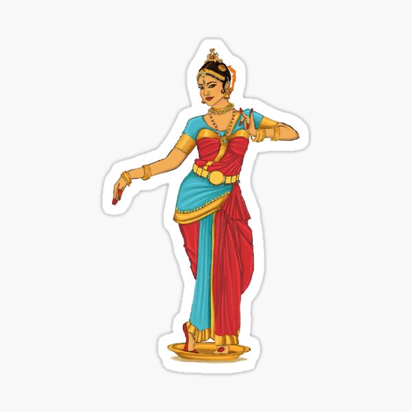 Kuchipudi Dancer By WeirdVanity Sticker