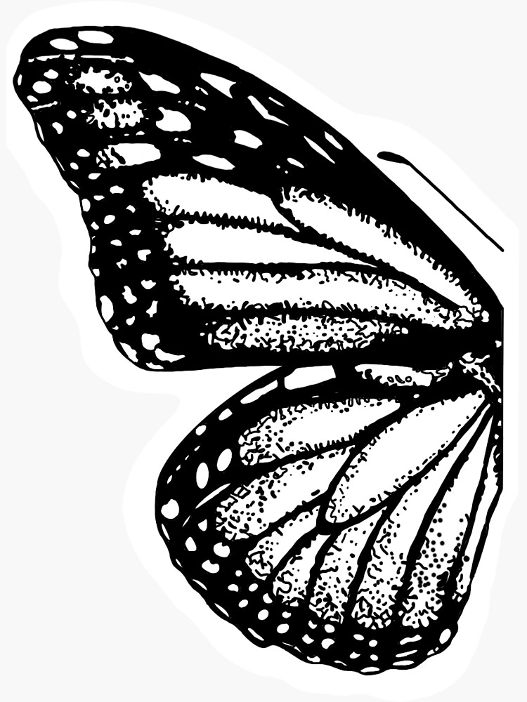 Thumbnail 3 of 3, Sticker, Butterfly Wing designed and sold by OBowserDesigns.