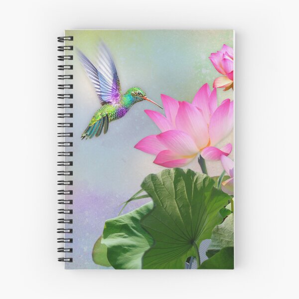 Item preview, Hummingbird on Lotus Flowers designed and sold by MoragBates.