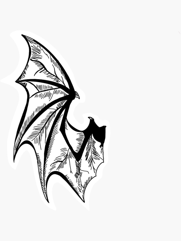Thumbnail 3 of 3, Sticker, Bat Wing designed and sold by OBowserDesigns.