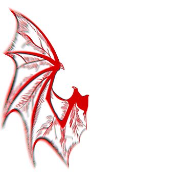 Artwork thumbnail, Red 3D Bat wing by OBowserDesigns