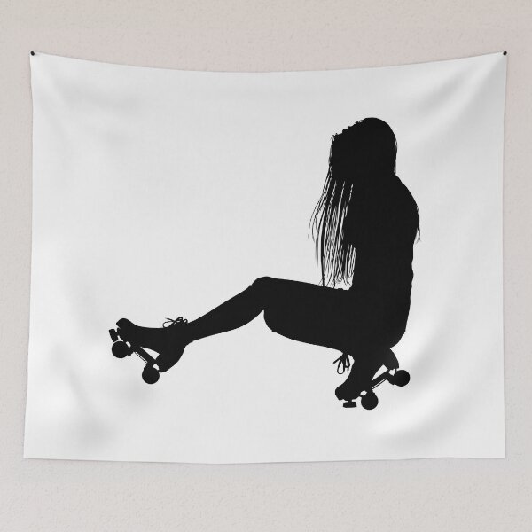 Item preview, Roller Derby skater girl drives on the quad skates roller skate shoes.  designed and sold by Marcin Adrian.