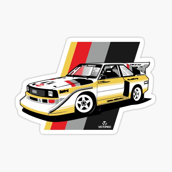 AUDI Quattro Seiten Aufkleber