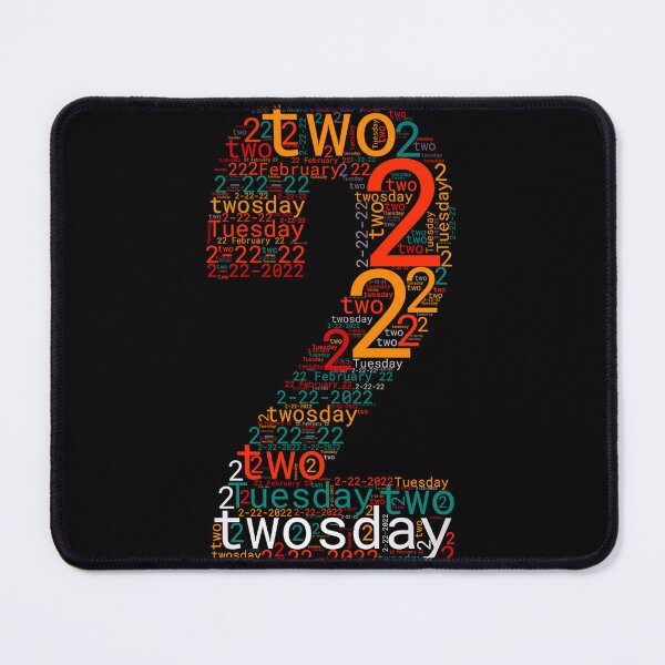 Item preview, Tuesday 22nd Of February 2022 Shape 2 Twosday Colorful Tee designed and sold by adamtepl.