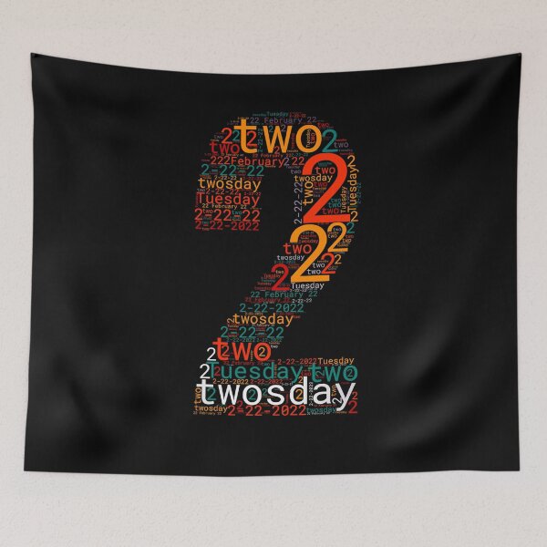 Item preview, Tuesday 22nd Of February 2022 Shape 2 Twosday Colorful Tee designed and sold by adamtepl.