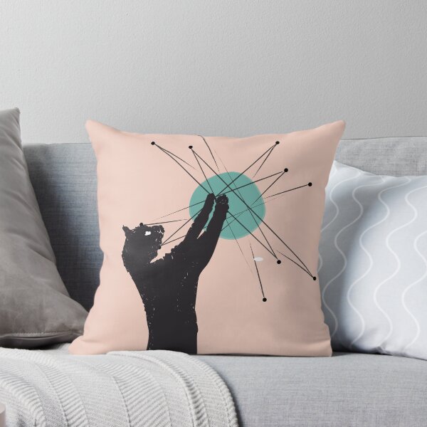 Item preview, Curious Black Cat Reaching for an Atomic Star designed and sold by LisWilliams.