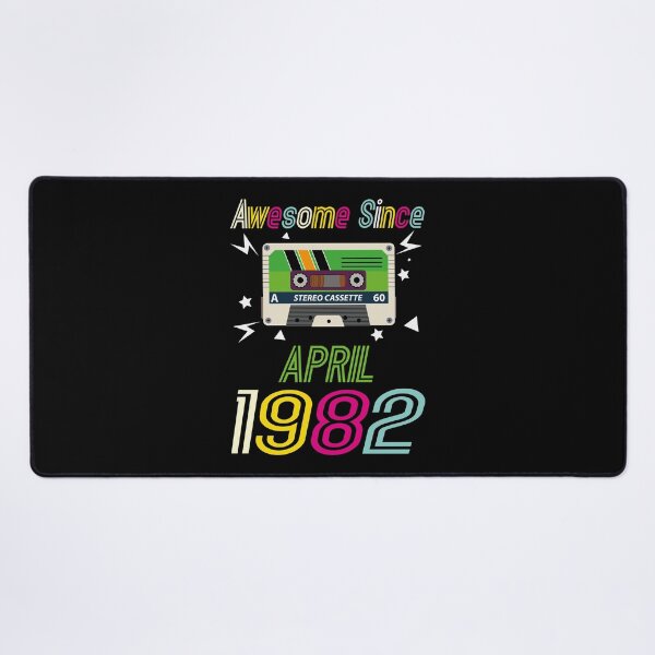 Item preview, Funny Birthday Quote, Awesome Since April 1982, Retro Birthday designed and sold by Estrytee.