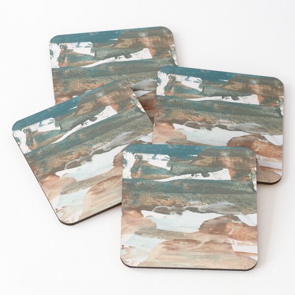 Item preview, Abstract Dark Teal & Beige designed and sold by kimsavantart.