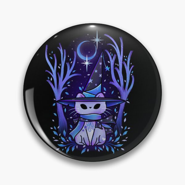 Item preview, Witchy cat and enchanted forest  designed and sold by Texdoodles.