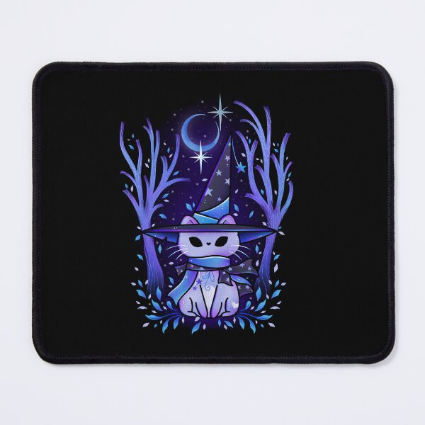 Item preview, Witchy cat and enchanted forest designed and sold by Texdoodles.