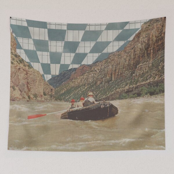 Item preview, canoe in a gorge designed and sold by JudyLeeGG.