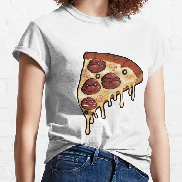 Tee Luv Men's Teenage Mutant Ninja Turtles Pizza T-Shirt