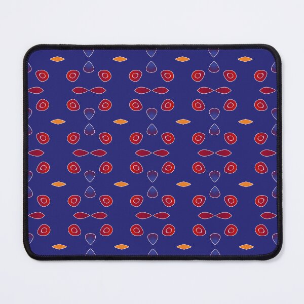 Item preview, Red blue and peach asymmetrical shapes by Code03. designed and sold by Code03.
